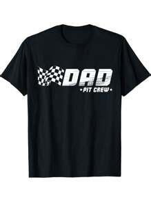 Dad Pit Crew Race Car Birthday Family Racing T-Shirt | SHEIN USA