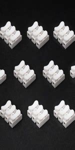 Electronic Spices 100pcs Cable Connectors 2 Pins Electrical Push Type ...