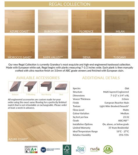 Azure Coast Oak - Regal Collection - Grandeur Engineered Hardwood ...