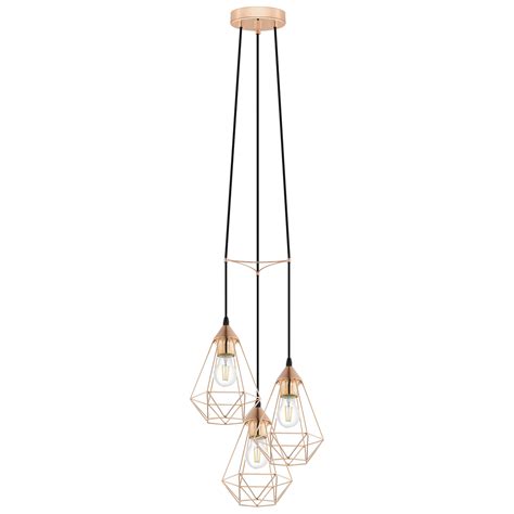 Lámpara de techo INSPIRE Byron 3 luces E27 cobre 35.5 cm | Leroy Merlin