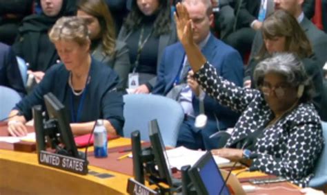 US vetoes UNSC resolution calling for 'humanitarian pause' in Hamas ...