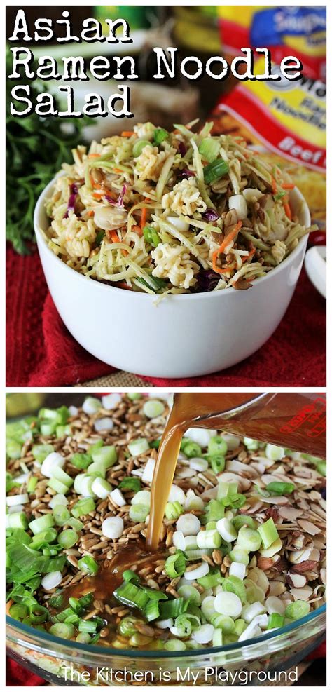 Asian Ramen Noodle Salad with Broccoli Slaw | Broccoli slaw salad ...