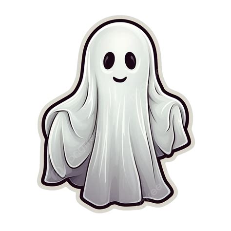 Cute Ghost Sticker On Transparent Background, Ghost Clipart, Cute ...