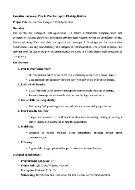 Report-H removed - Report File for Project - Executive Summary: Peer-to ...