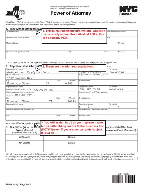 New York Power of Attorney Form POA-1 - Blank Fillable Template | Fill ...