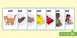 CVC Words Flashcards with Pictures PDF - Primary Resources