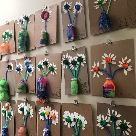 Small Wonders School on Instagram: "Recycled art for their Earth month ...