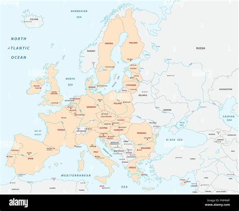 Map european union member Stock Vector Images - Alamy