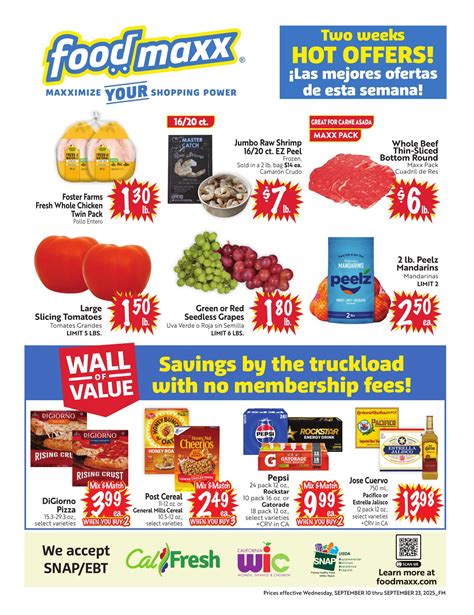 Weekly Specials At Foodmaxx