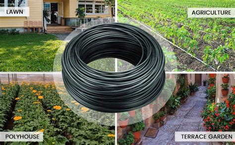 Pinolex Drip Irrigation 4Mm Feeder Line Pipe (100 Meters), Black ...