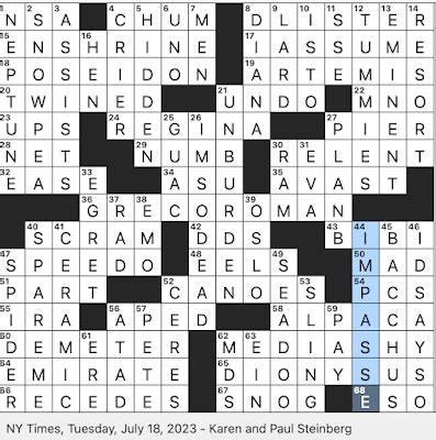 Rex Parker Does the NYT Crossword Puzzle: Rhyming destinations for ...
