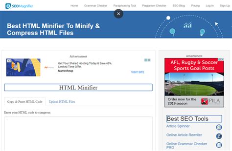 Image result for HTML Minifier Tool
