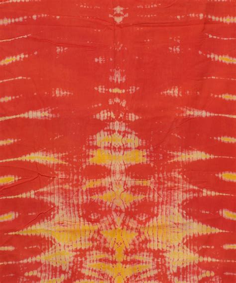 Red yellow tie dyed cotton bandhani saree – GoCoop