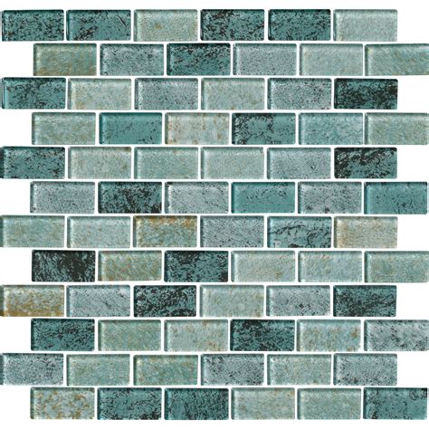 Swell Green Glass Mosaic Wall and Floor Tile - 1 x 2 in. - The Tile Shop