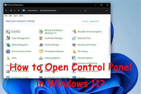 Image result for Accessing Control Panel Windows 11
