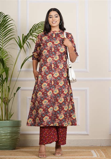 Bhayli's Cotton Katha Printed Kurta Set – BHAYLI