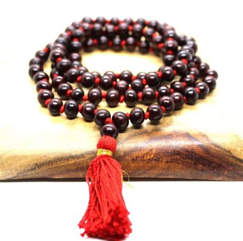 Mahakaleshwar Store Lal Chandan Jaap Mala 108 Beads Original Natural ...