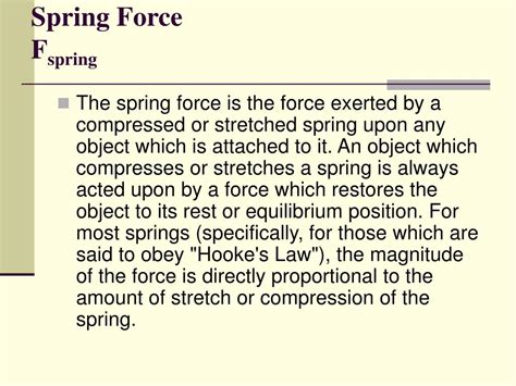 Image result for Forces On a Spring