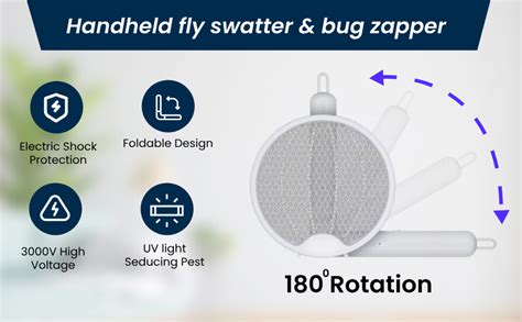 PRIME PICK Electric Mosquito Swatter with LED Fly Trap Light – 3-in-1 ...