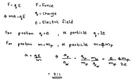 The ratio of accelerations of proton and alpha particle kept in the ...