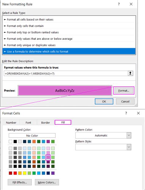 How to Color Weekends in Excel 的图像结果