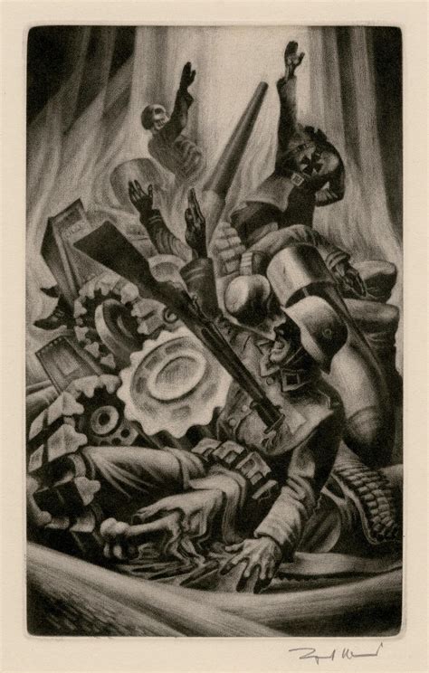 Lynd Ward - 'Dogs of War' from 'In Praise of Folly' — 1940s Graphic Modernism For Sale at 1stDibs