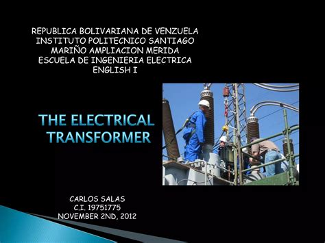 electrical transformer english I | PPTX