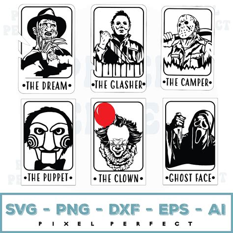 Horror Movie Characters Svg Bundle, Freddy Svg, Scream Svg, | Inspire ...