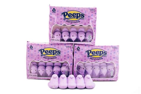 Buy Lavender Marshmallow Peeps - 3 Packs of 10 - Gluten & Fat Free ...