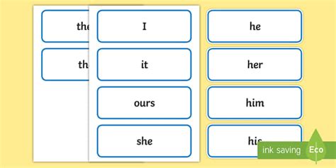 Pronouns Word Cards (teacher made) - Twinkl