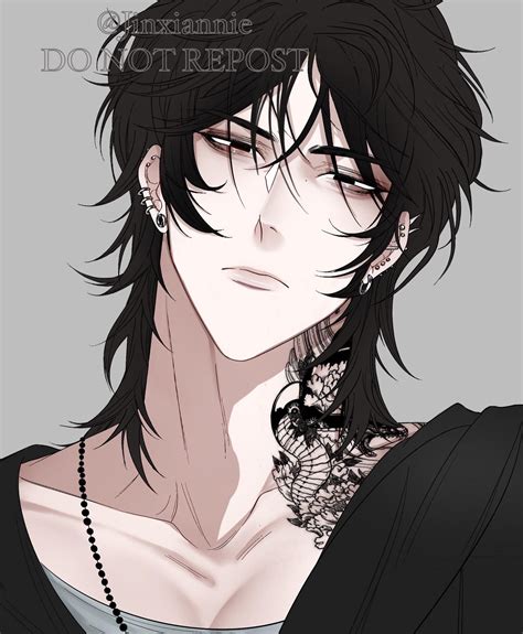 Pin by Diana Beridze on Starks | Anime guy long hair, Black hair anime ...