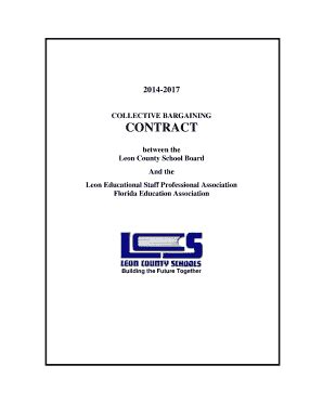Fillable Online COLLECTIVE BARGAINING CONTRACT - leonschoolsnet Fax ...