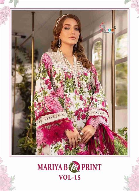 MARIYA B MPRINT VOL-15 BY SHREE FABS 3413 TO 3419 SERIES BEAUTIFUL ...