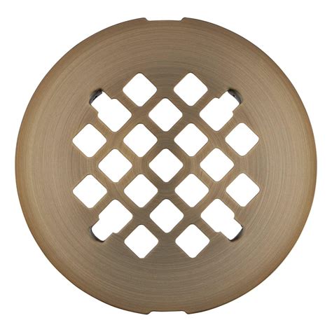 FundamentALL 4-1/4" Round Snap-In Shower Drain Cover - Aged Brass ...