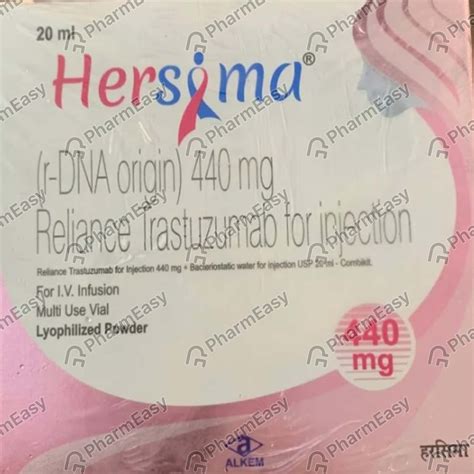 Hersima 440 MG Injection (1): Uses, Side Effects, Price & Dosage ...