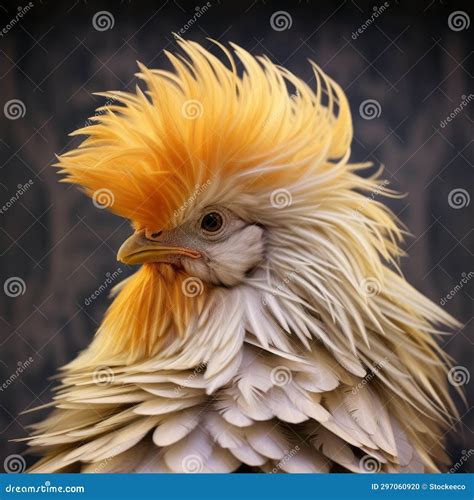 Rooster Hen Art: Hyper-realistic Zbrush Sculpture With Punk Twist Stock ...