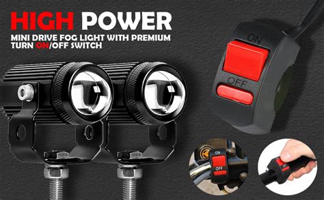 Carzex® Mini Drive Projector Lens LED Fog Light for Car, Bike, Scooty ...