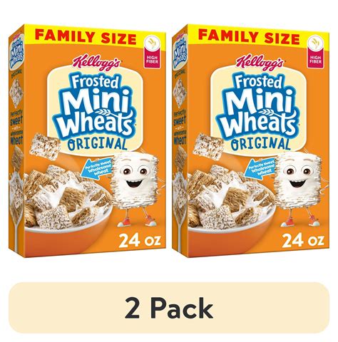 (2 pack) Kellogg's Frosted Mini-Wheats Breakfast Cereal, Kids Cereal ...