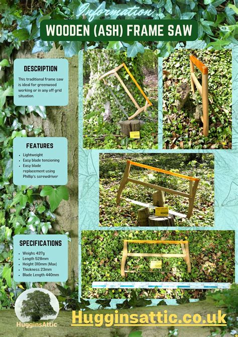 440mm (Approx 17") Wooden (Ash) Frame Saw – Hugginsattic