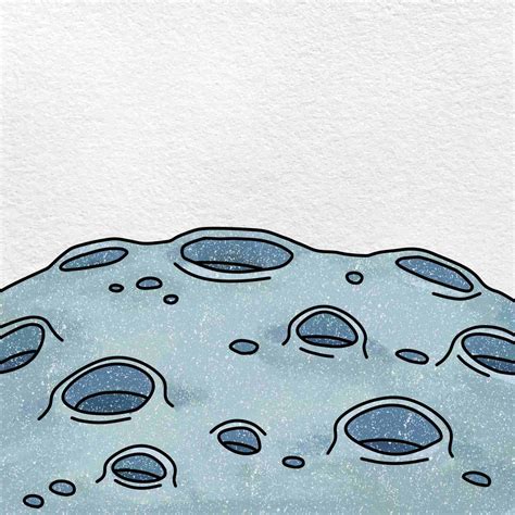 Moon Craters Drawing