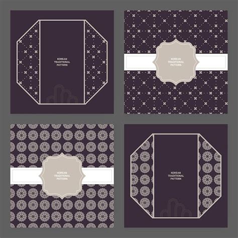 Collection of various traditional korean patterns and frames | Premium ...