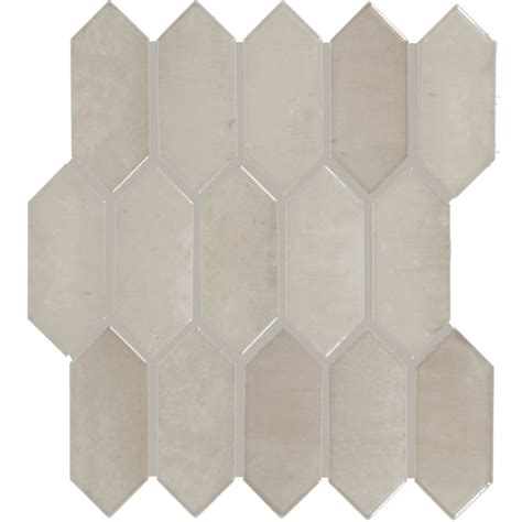 Daltile Miramo Sand 11-in x 12-in Glossy Ceramic Picket Mosaic Wall ...