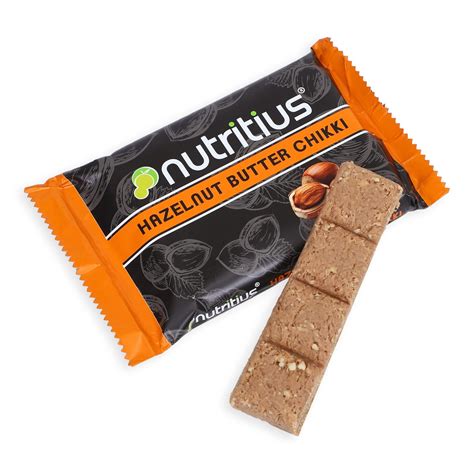 Nutritius Hazelnut Butter Chikki, 125g (Pack Of 3) | Hazelnut Butter ...