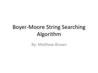 Image result for Boyer-Moore String Search Algorithm
