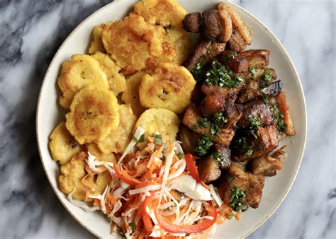 A Classic Caribbean Trio: Hatian Griot, Banan Peze and Pikliz - Travel ...