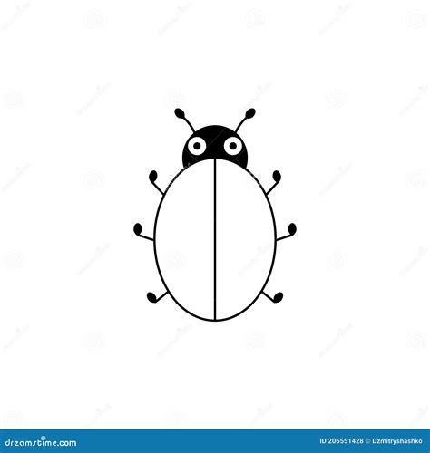 Ladybug Outline No Spots