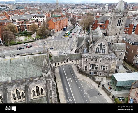 Dublin, Ireland - 26th March 2025 - Aerial image of Christchurch ...