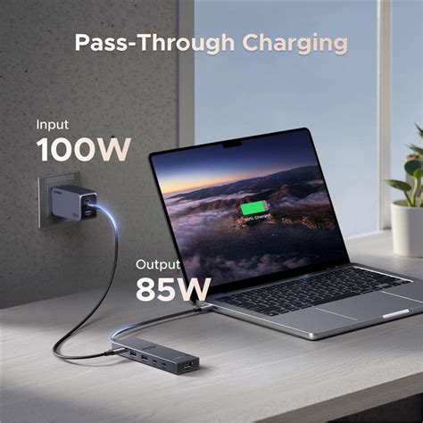 UGREEN 45363 6-in-1 USB-C Hub 10Gbps 4K 60Hz HD 100W Power Delivery Ad ...