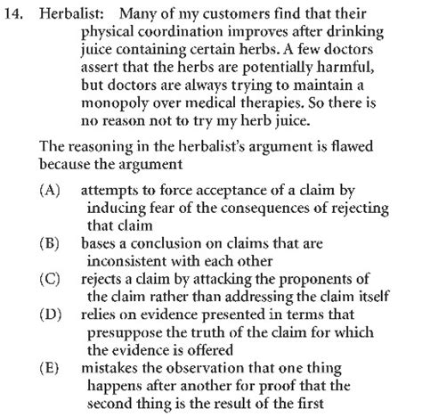 Image result for LSAT Question Examples