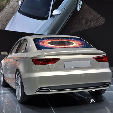 Leadleds Transparent Rear Window Car Sign LED Panel Full Color High Br